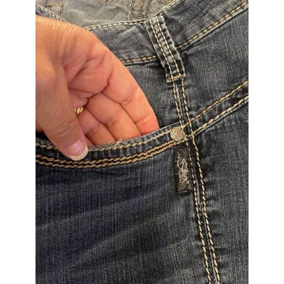 Silver Jeans Co.  WOMEN'S Tuesday Mid-Rise Bootcut Denim Jeans SZ 20/L33 WORN-IN - Picture 15 of 16